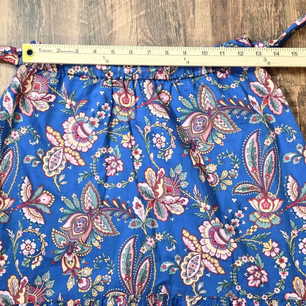 J.Crew Limited 100% Cotton Floral Paisley Asymmetrical Midi Skirt Belted Boho - Picture 8 of 12